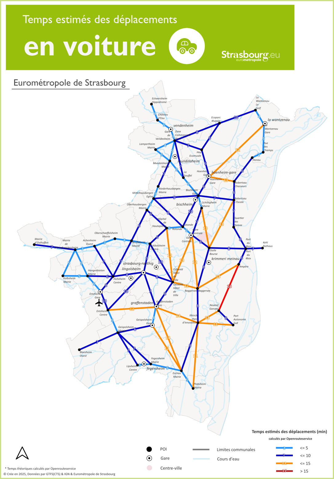 Carte voiture Eurométropole Strasbourg